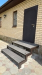Входная уличная лестница на 3 ступени из декинга Good Cover графит Входная уличная лестница на 3 ступени из декинга Good Cover графит